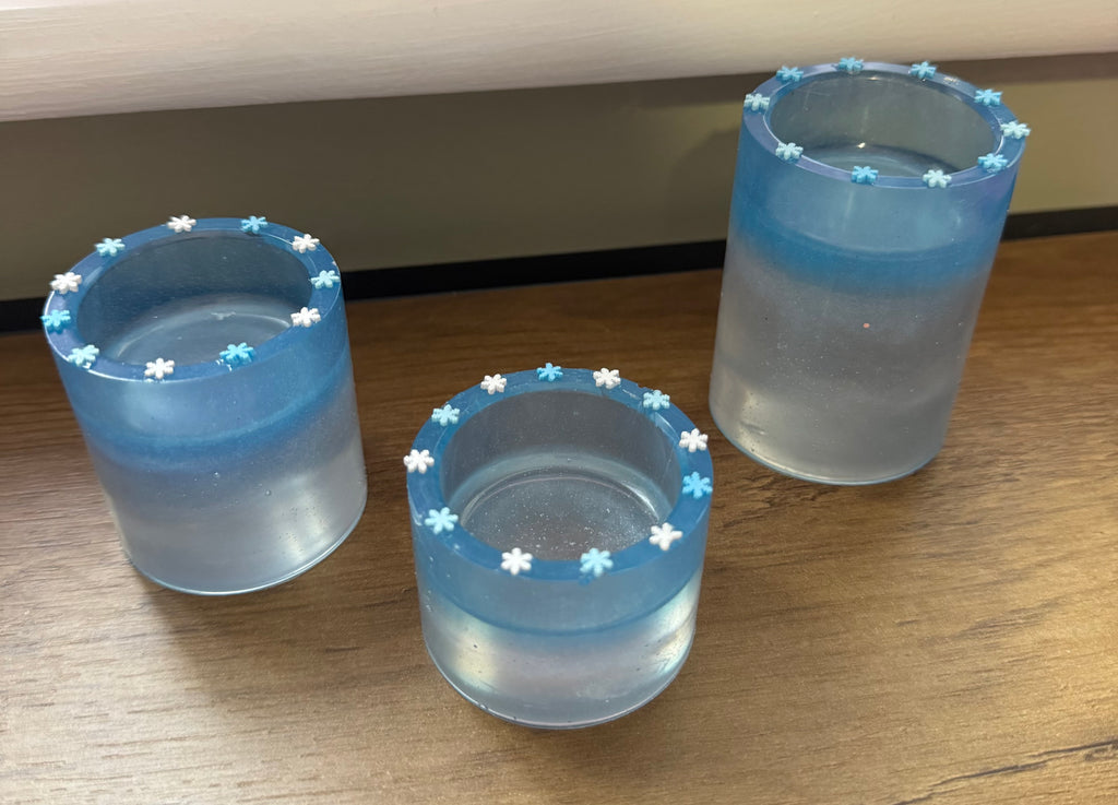 Set of 3 Neon Tea Light Holders